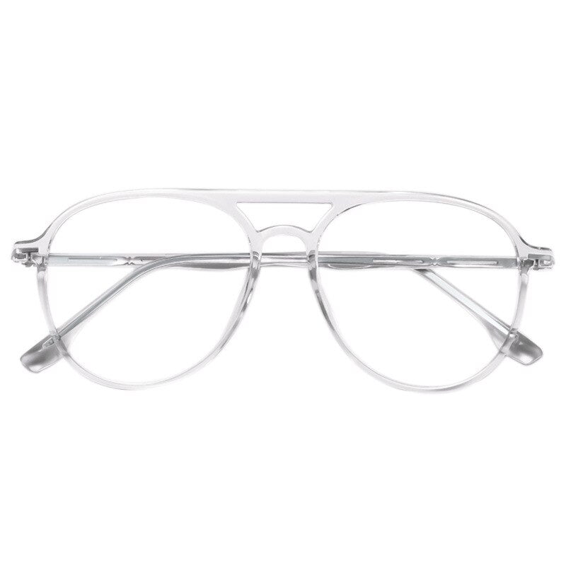 Yimaruili Unisex Full Rim TR 90 Resin Double Bridge Frame Eyeglasses 6537 Full Rim Yimaruili Eyeglasses   