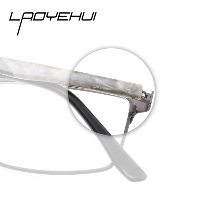 Laoyehui Men's Eyeglasses Square Alloy Reading Glasses 18407 Reading Glasses Laoyehui   