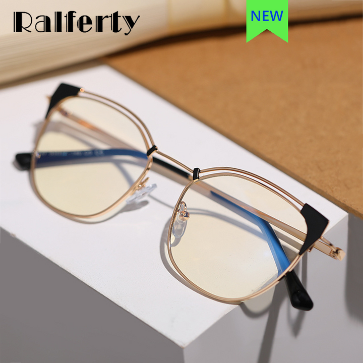 Ralferty Women's Glasses Alloy Anti Blue Light Polycarbonate F95537 Anti Blue Ralferty   