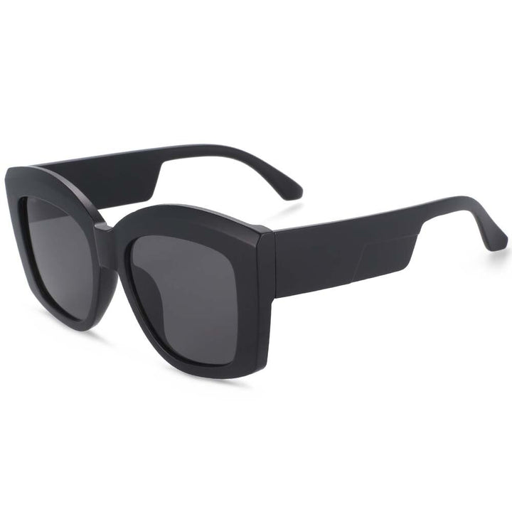 CCSpace Women's Full Rim Oversized Square Resin Frame Sunglasses 53928 Sunglasses CCspace Sunglasses matte black  