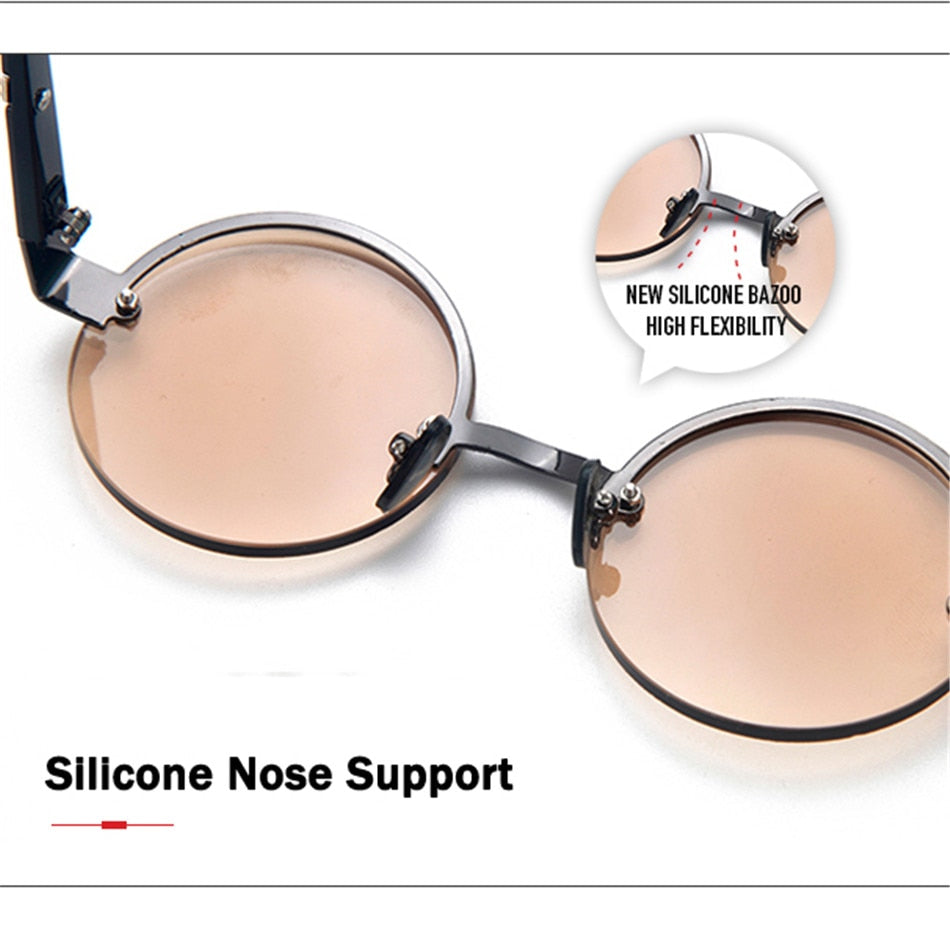 Unisex Reading Glasses Retro Round Anti-fatigue +1.0~4.0 Reading Glasses SunSliver   