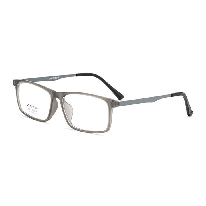 Hotony Unisex Full Rim TR 90 B Titanium Square Frame Eyeglasses 9830 Full Rim Hotony gray  