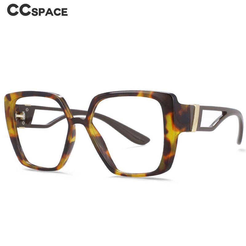 CCSpace Unisex Full Rim Square Resin Frame Eyeglasses 54036 Full Rim CCspace   