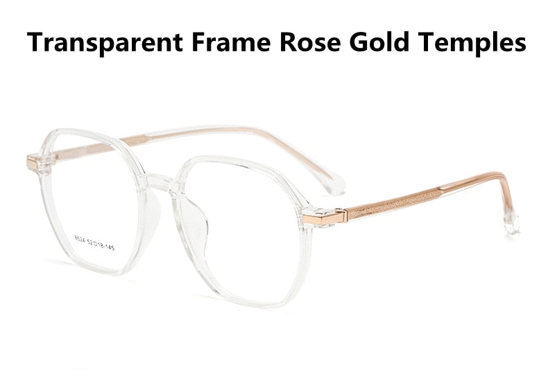 KatKani Women's Full Rim Round Frame Resin Plated Alloy Frame Eyeglasses 8524yf Full Rim KatKani Eyeglasses   