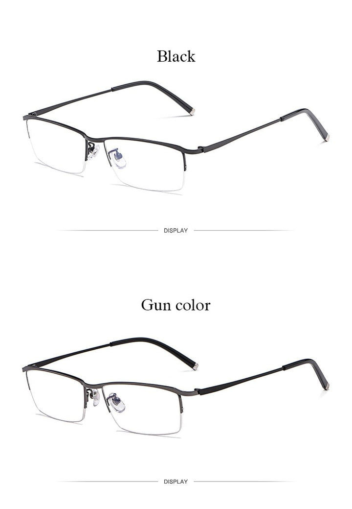 Hotochki Men's Semi Rim Alloy Frame Eyeglasses Z17003 Semi Rim Hotochki   