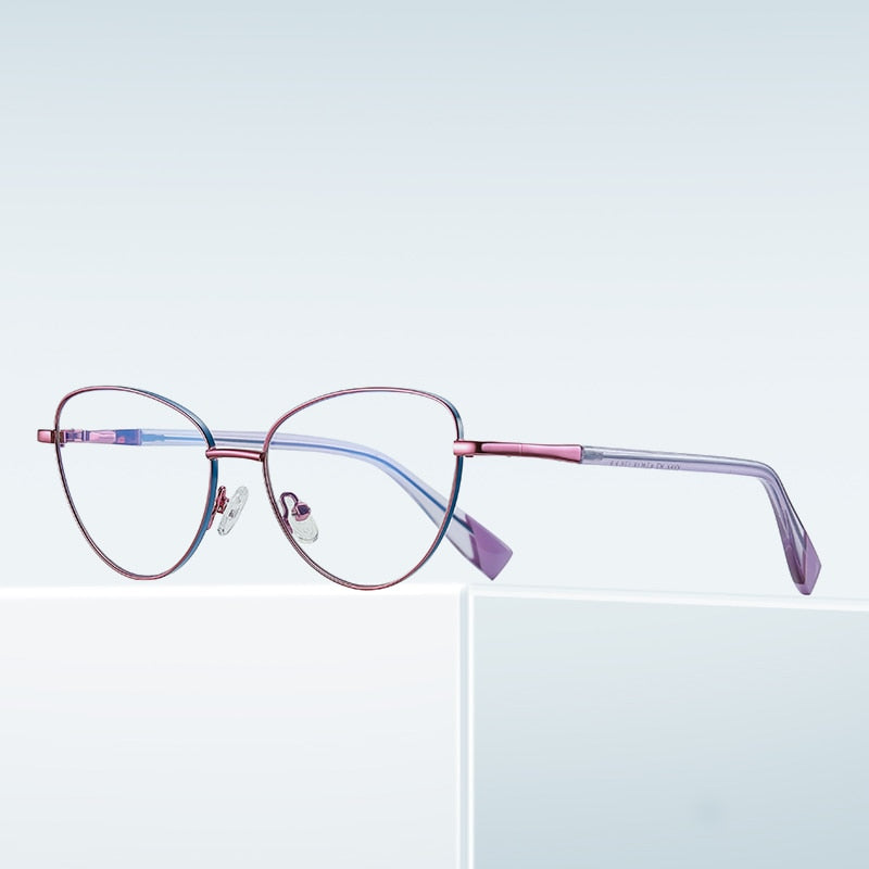 Gmei Women's Full Rim Alloy Cat Eye Frame Eyeglasses 3020 Full Rim Gmei Optical   