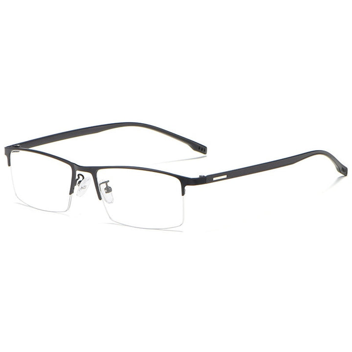 Hotochki Men's Semi Rim Rectangular Alloy Frame Eyeglasses 9102 Semi Rim Hotochki   