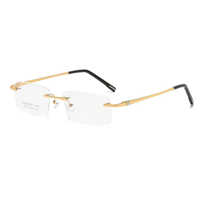 Zirosat 58127 Unisex Eyeglasses Titanium Alloy Rimless Rimless Zirosat golden  
