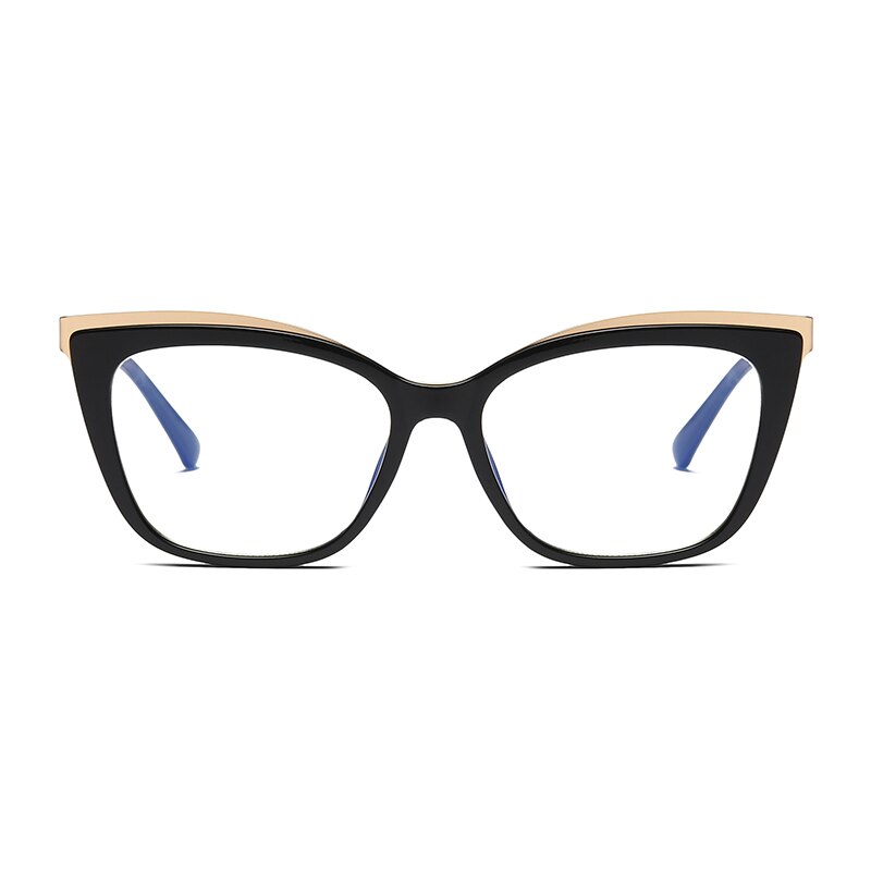 Hotochki Women's Full Rim Cat Eye Alloy Acetate Frame Eyeglasses 2049 Full Rim Hotochki   