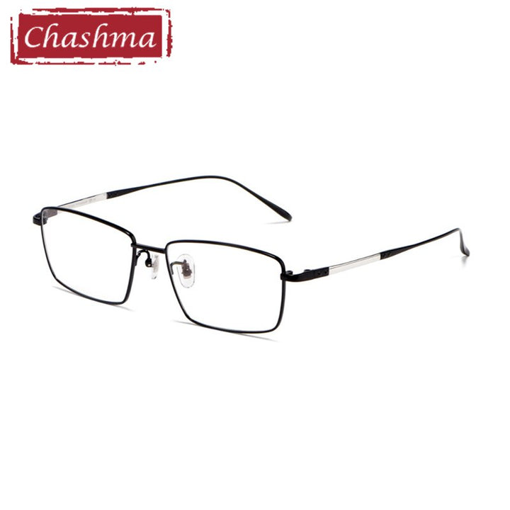 Men's Eyeglasses Pure Titanium 1045 Frame Chashma Black  
