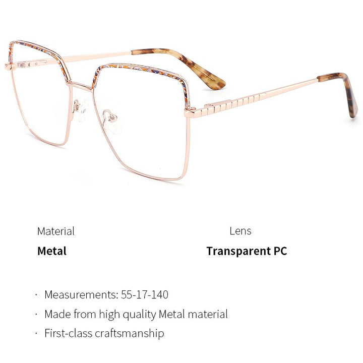 Women's Eyeglasses Square Metal Mf7731 Frame Kansept   