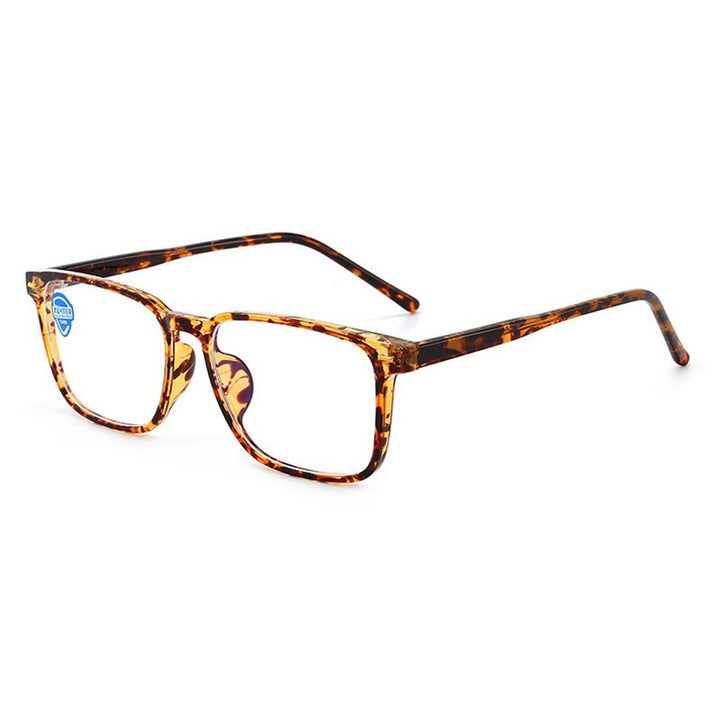 Hotony Unisex Full Rim Square TR 90 Resin Frame Spring Hinge Eyeglasses 8839 Full Rim Hotony Leopard-C6  