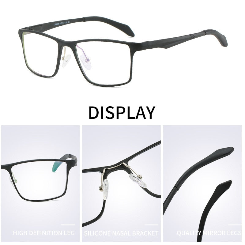 Hdcrafter Unisex Full Rim Square Titanium Frame Eyeglasses 6328 Full Rim Hdcrafter Eyeglasses   