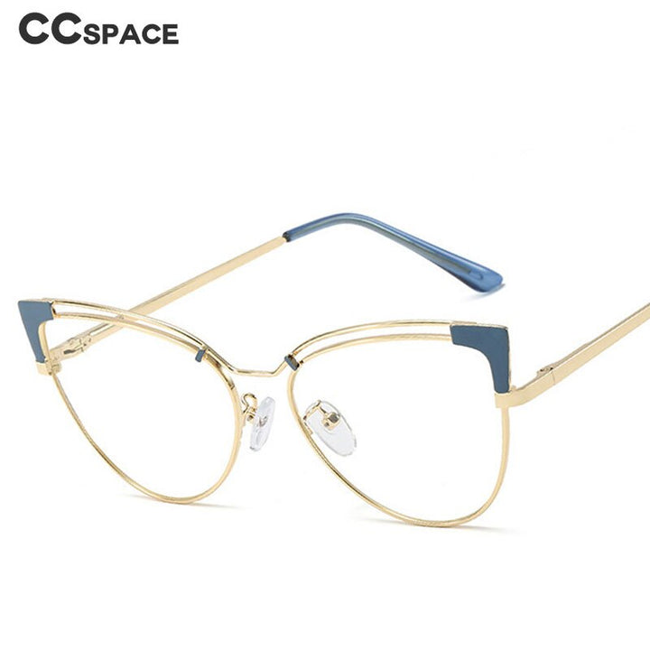CCSpace Full Rim Cat Eye Alloy Frame Eyeglasses 48297 Full Rim CCspace   