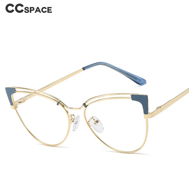 CCspace Full Rim Cat Eye Alloy Frame Eyeglasses 48297 Full Rim CCspace   