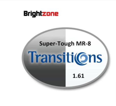 Brightzone 1.61 Index MR-8 Single Vision Photochromic Transition Lenses Lenses Brightzone Lenses   