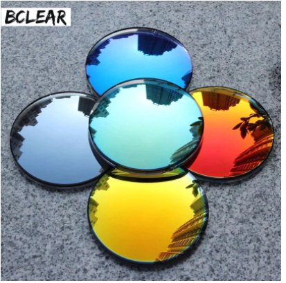 BCLEAR 1.49 Index Mirror Reflective Non-Polarized Myopic Lenses Color Green Lenses Bclear Lenses   