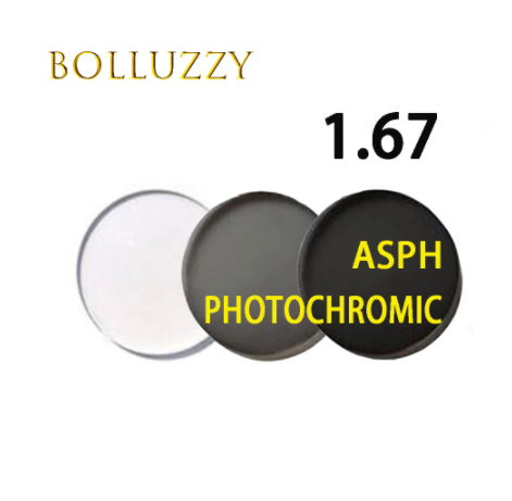 Bolluzzy Aspheric Photochromic Progressive Lenses Color Grey Lenses Bolluzzy Lenses 1.67 Gray 