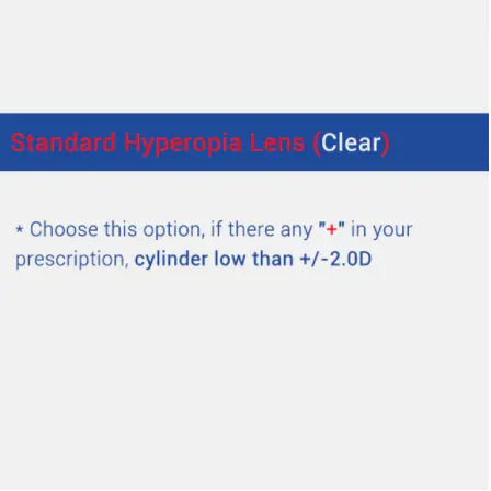 Ralferty 1.67 Hyperopia Single Vision Lenses Color Clear.