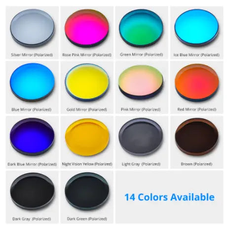 Ralferty 1.50 Index Single Vision Polarized Lenses Color Dark Gray.