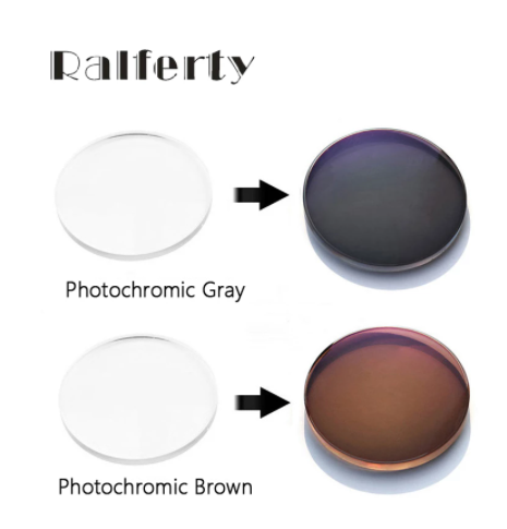 Ralferty 1.61 Single Vision Chameleon Photochromic Grey Myopic Lenses Cyl -4.25~-6.0 D Lenses Ralferty Lenses   