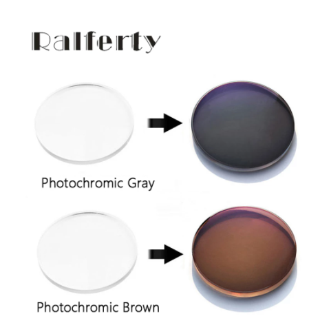 Ralferty 1.61 Single Vision Chameleon Photochromic Grey Myopic Lenses Cyl 0~-2.0 D Lenses Ralferty Lenses   