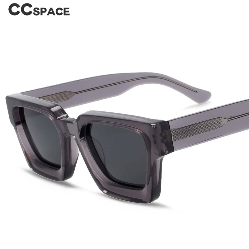 CCSpace Women's Full Rim Square Acetate Frame Polarized Sunglasses 54300 Sunglasses CCspace Sunglasses   