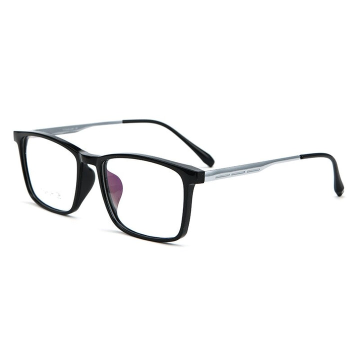KatKani Unisex Full Rim Square Acetate Titanium Eyeglasses 2502ti Full Rim KatKani Eyeglasses   