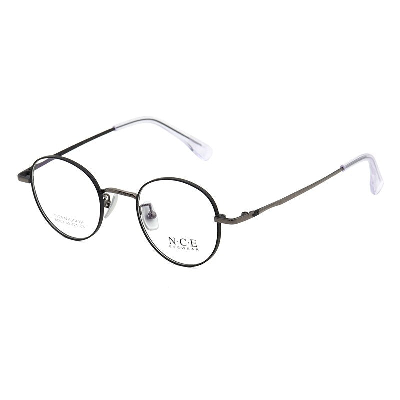 Zirosat Unisex Eyeglasses Frame Pure Titanium 88302 Frame Zirosat black-grey  