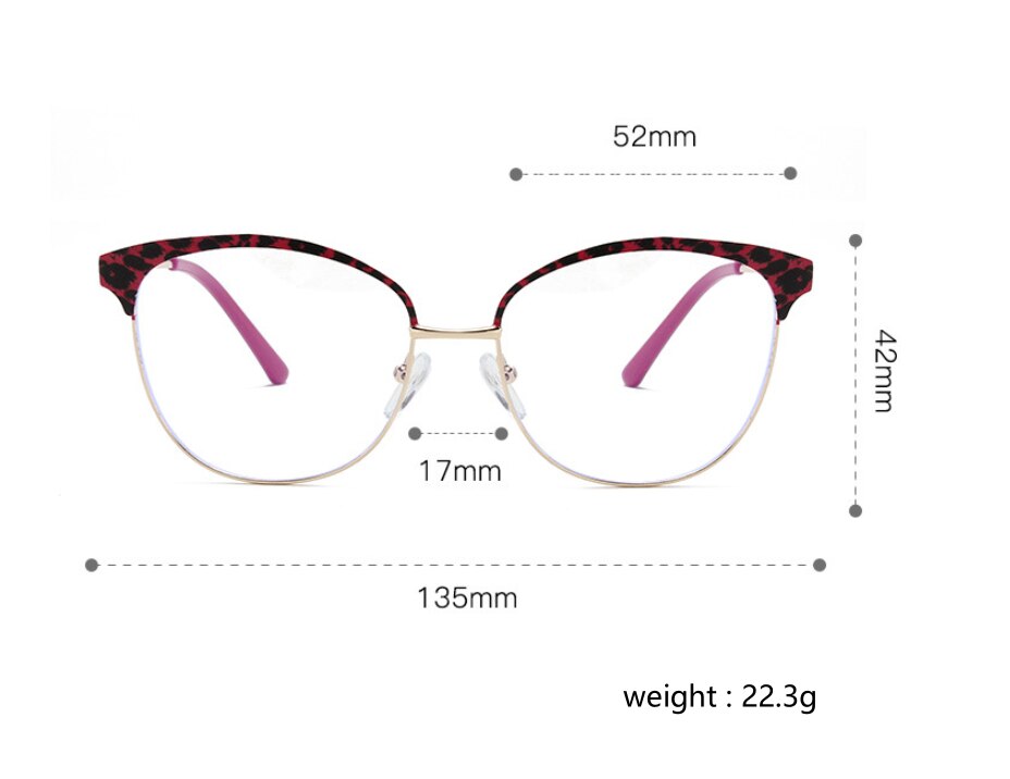 CCSpace Women's Full Rim Square Cat Eye Tr 90 Alloy Eyeglasses 47721 Full Rim CCspace   