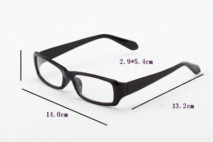 Cubojue Unisex Full Rim Rectangle Tr 90 Titanium Hyperopic Reading Glasses 21007 Reading Glasses Cubojue   