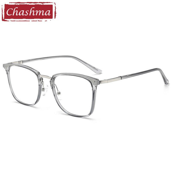 Chashma Unisex Full Rim Square Acetate Frame Eyeglasses 68004 Full Rim Chashma Gray  