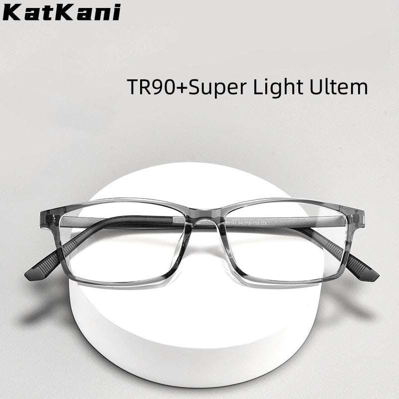 KatKani Unisex Full Rim Square Tr 90 Titanium Eyeglasses 89101r Full Rim KatKani Eyeglasses   