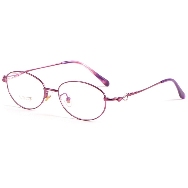 Yimaruili Women's Full Rim Oval Alloy Eyeglasses 3524X Full Rim Yimaruili Eyeglasses Purple  