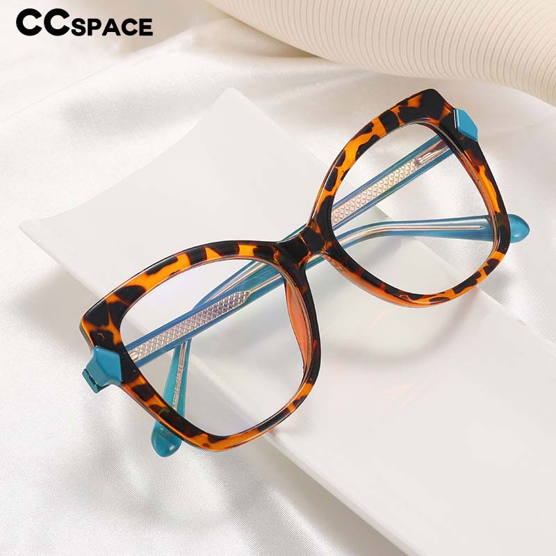 CCspace Women's Full Rim Square Cat Eye Tr 90 Titanium Eyeglasses 55166 Full Rim CCspace   