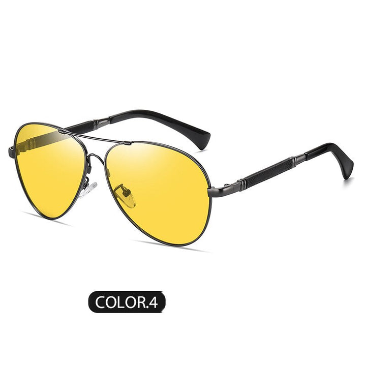 Bclear Men's Full Rim Oval Square Polarized Double Bridge Alloy Sunglasses Wd8516 Sunglasses Bclear Color 4  