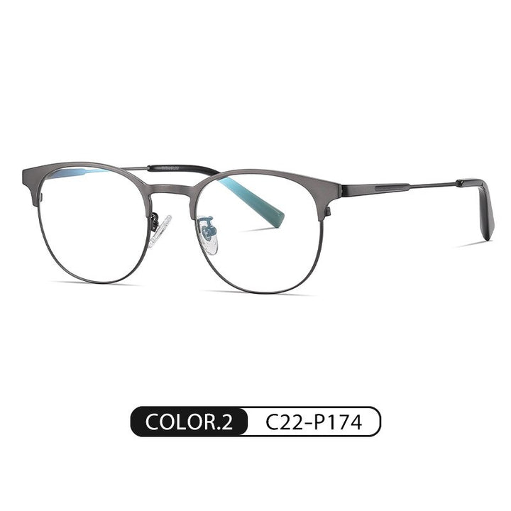 Bclear Unisex Full Rim Round Square Tr 90 Titanium Eyeglasses Wdpt906 Full Rim Bclear C 2  