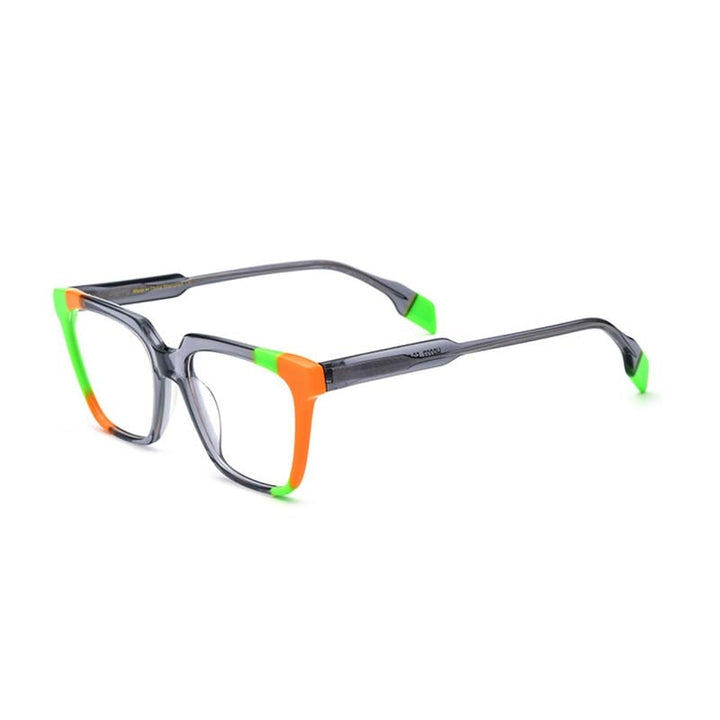 CCspace Unisex Full Rim Square Acetate Eyeglasses 53341 Full Rim CCspace   