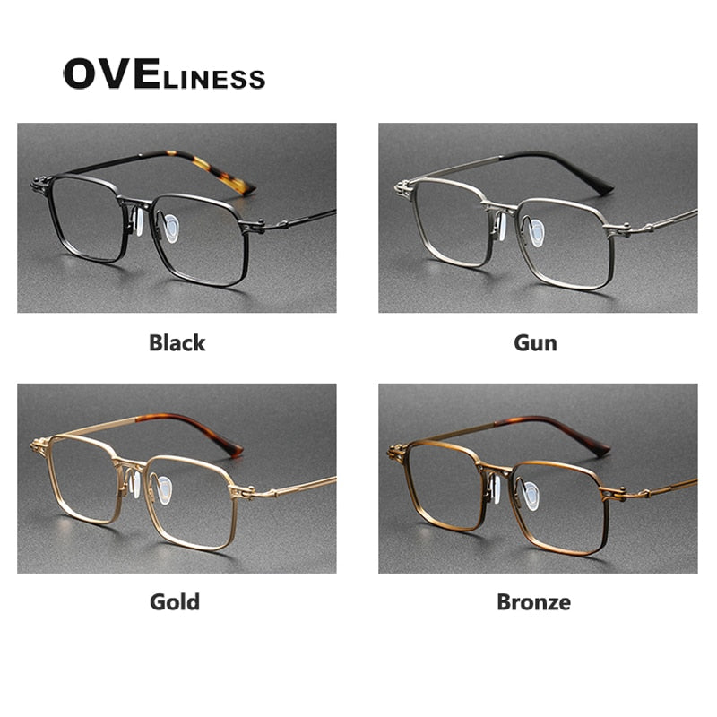 Oveliness Unisex Full Rim Square Titanium Eyeglasses 5892 Full Rim Oveliness   