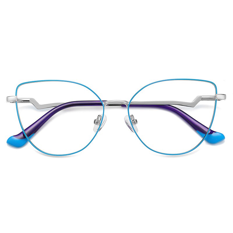 Hotony Unisex Full Rim Cat Eye Alloy Frame Eyeglasses 3043 Full Rim Hotony C2  