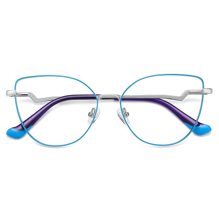 Hotony Unisex Full Rim Cat Eye Alloy Frame Eyeglasses 3043 Full Rim Hotony C2  