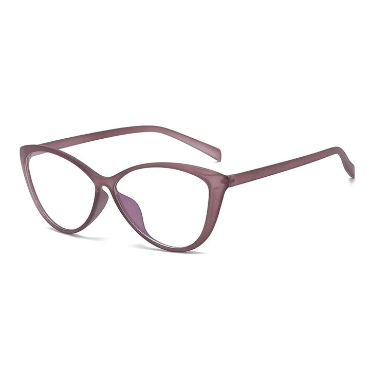 Reven Jate Women's Full Rim Square Cat Eye Tr 90 Eyeglasses 5865 Full Rim Reven Jate purple  