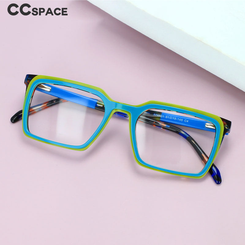 CCspace Women's Full Rim Square Acetate Eyeglasses 56468 Full Rim CCspace   