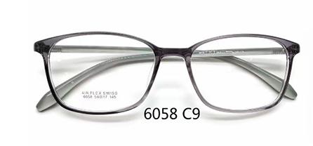 Chashma Women's Full Rim Square TR 90 Resin Titanium Frame Eyeglasses 6058 Full Rim Chashma Transparent Gray  
