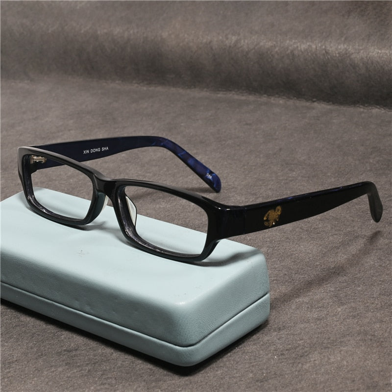 Cubojue Unisex Full Rim Square Tr 90 Titanium Myopic Reading Glasses Reading Glasses Cubojue   