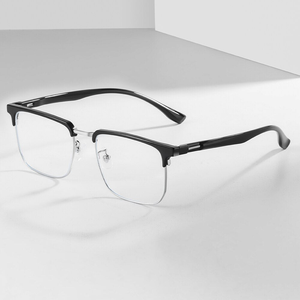 Gmei Unisex Full Rim Square Tr 90 Alloy Eyeglasses Tm12 Full Rim Gmei Optical   