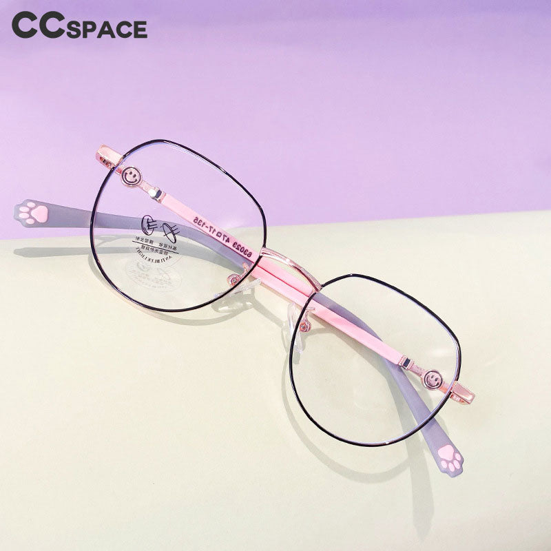CCSpace Unisex Youth Full Rim Round Alloy Eyeglasses 56564 Full Rim CCspace   