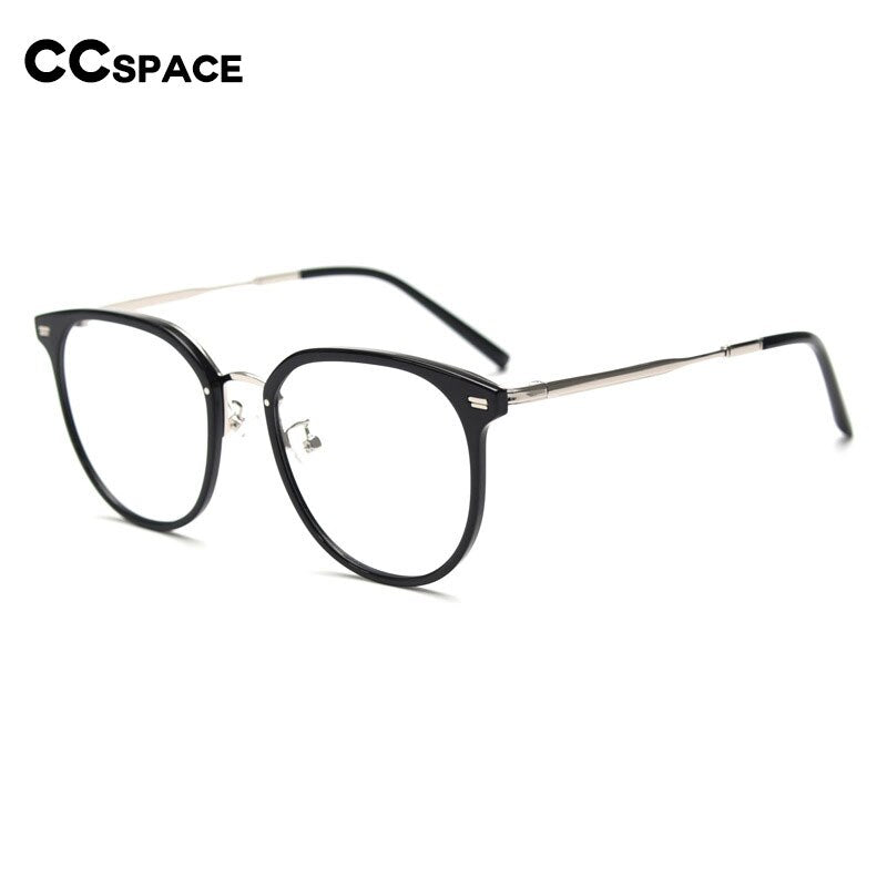CCSpace Unisex Full Rim Square Tr 90 Titanium Eyeglasses 55803 Full Rim CCspace   