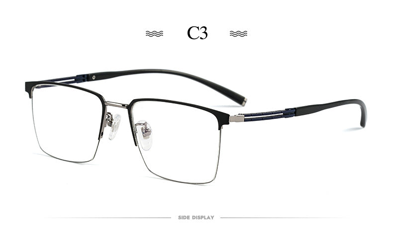 Hotochki Men's Full Rim Square Tr 90 Titanium Frame Eyeglasses T8610t Full Rim Hotochki   