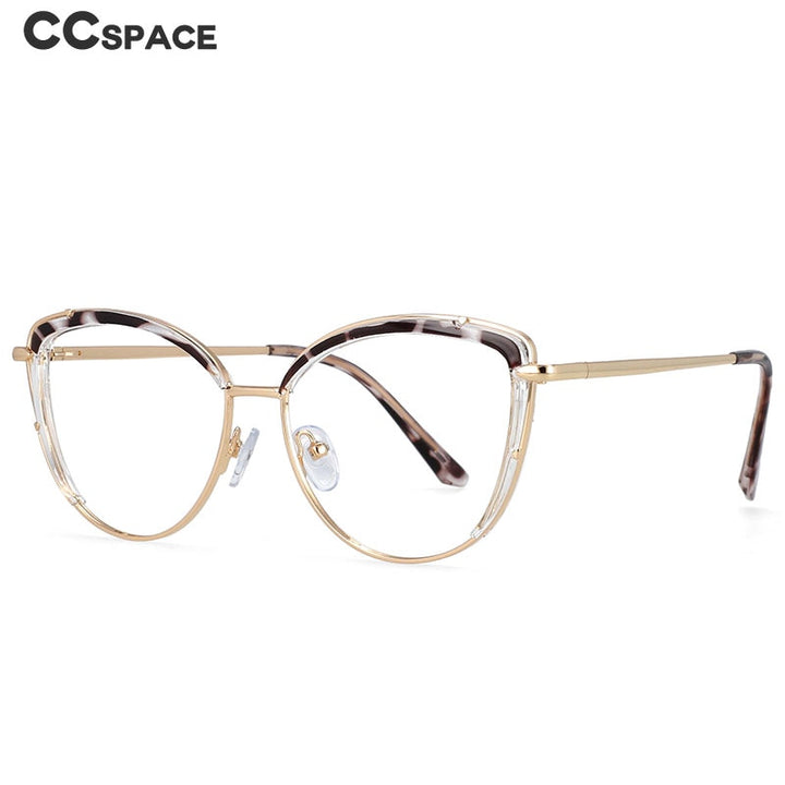 CCSpace Women's Full Rim Square Cat Eye Tr 90 Titanium Frame Eyeglasses 54278 Full Rim CCspace   